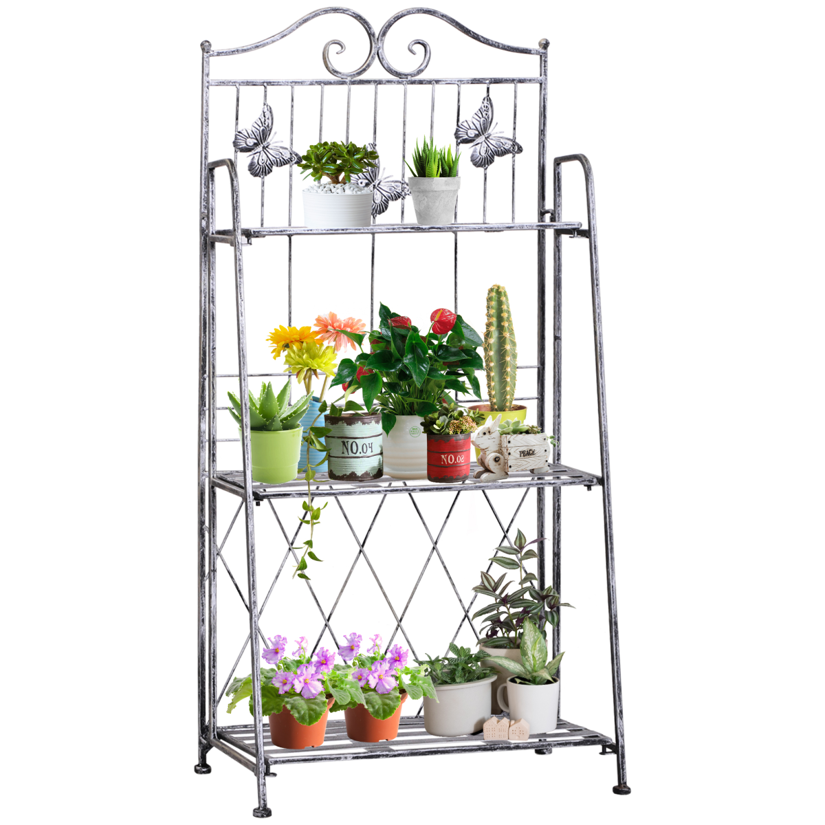 Metal Folding Plant Stand Display Rack