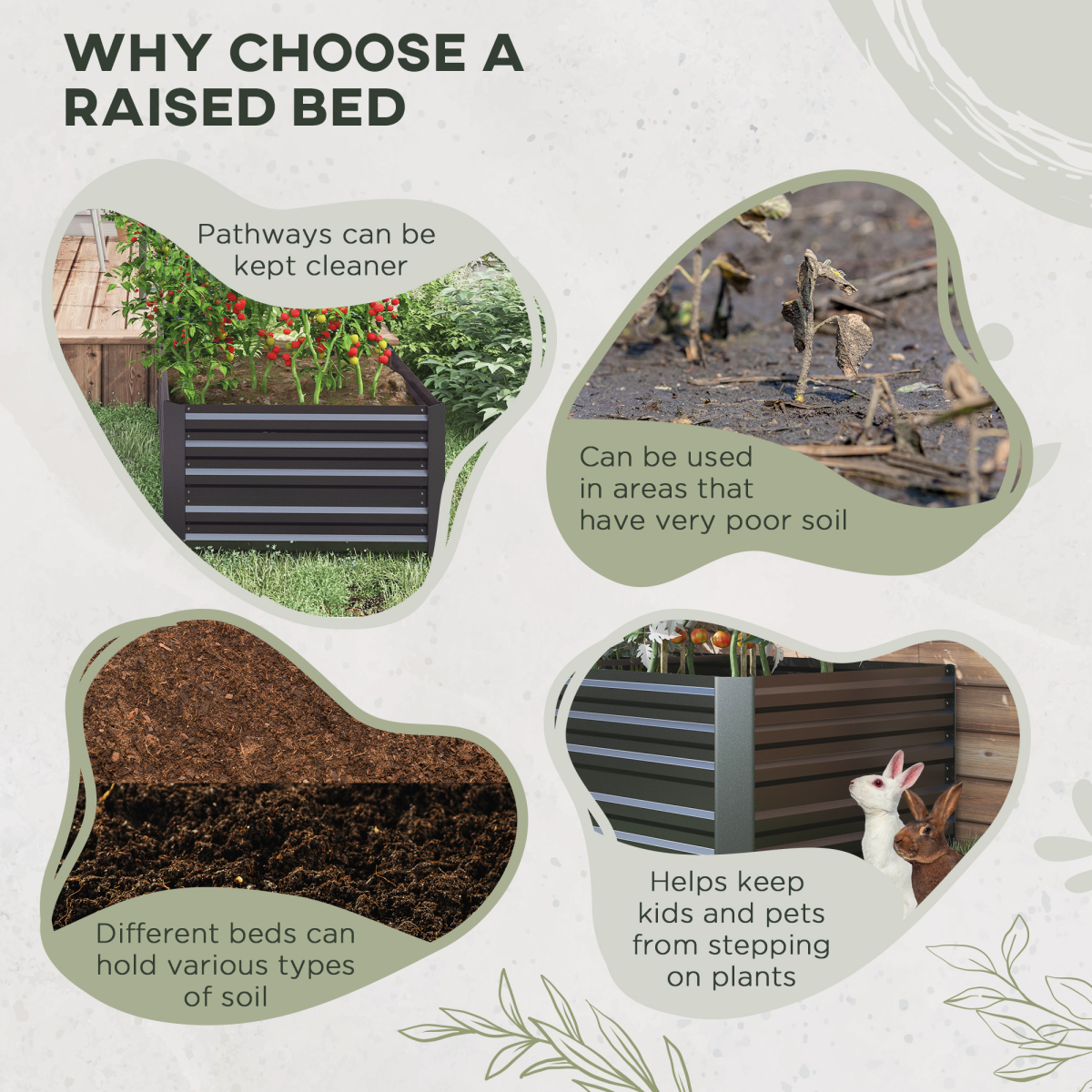 Galvanised Steel Outdoor Raised Bed