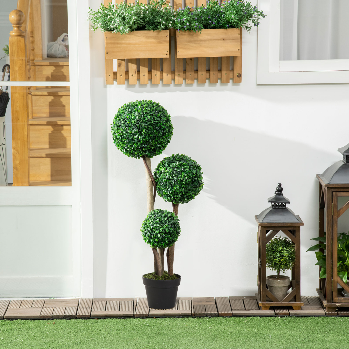 Artificial Plant Boxwood Ball Topiary Tree 90cm