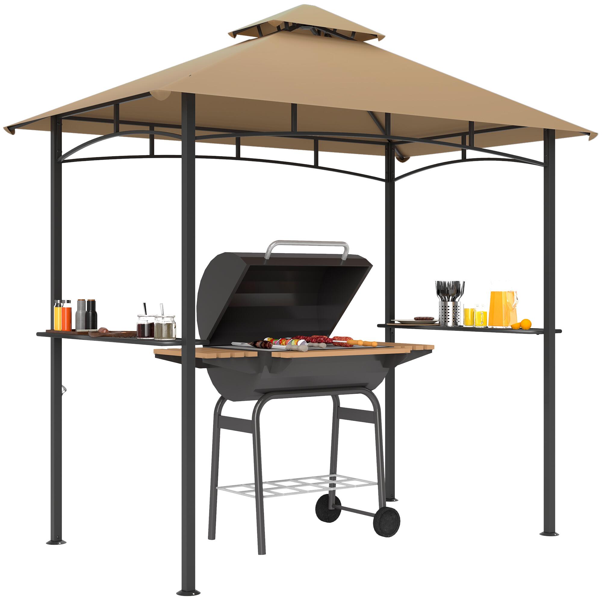 Outdoor Double-tier BBQ Gazebo Shelter Grill Canopy