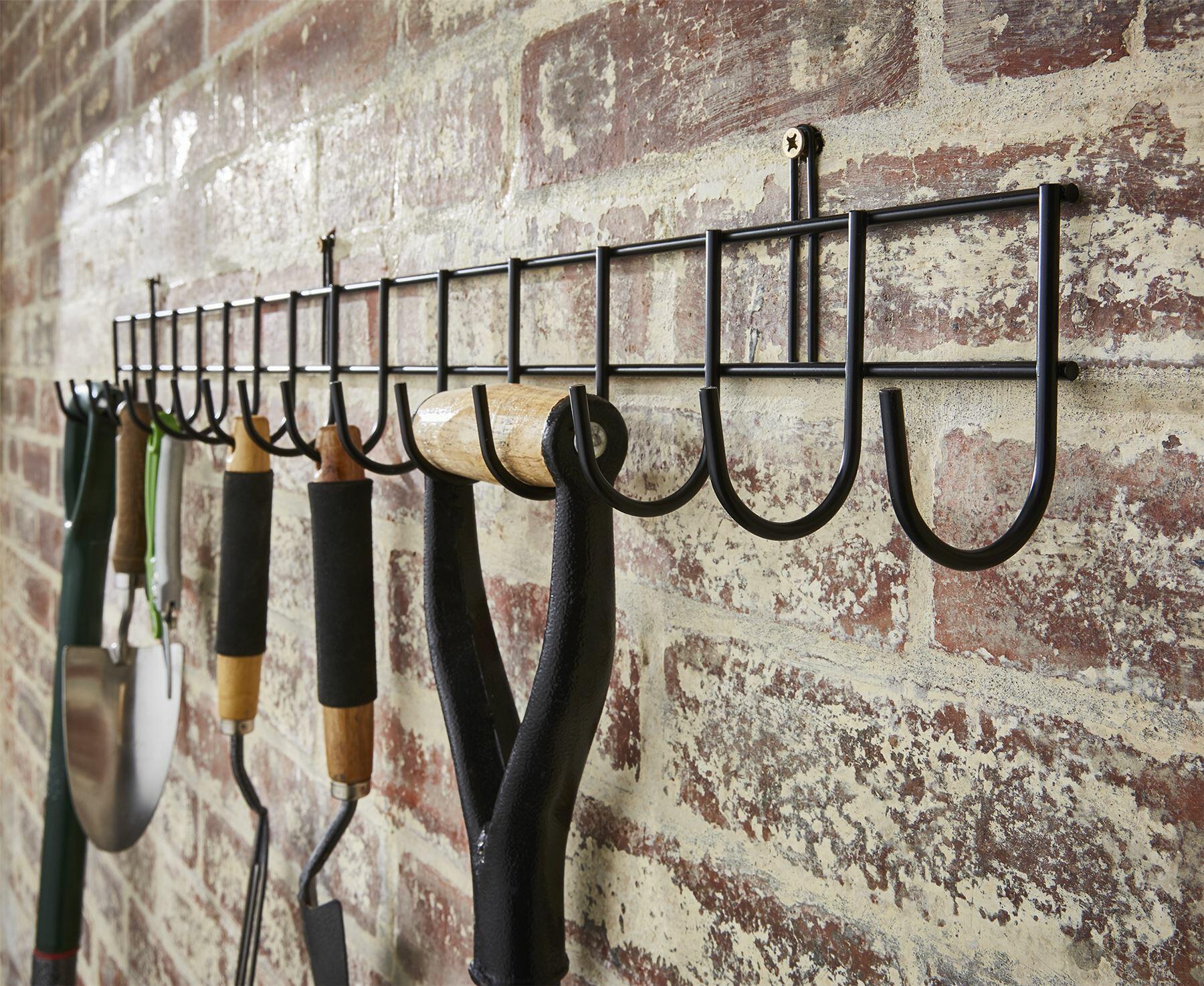extralong tool rack in black powder coating