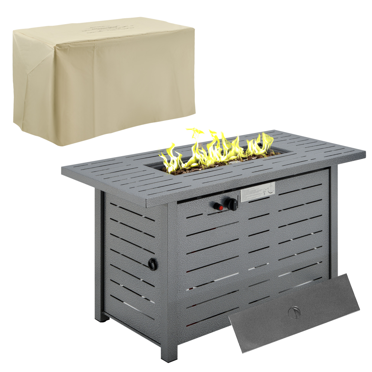 propane gas fire pit table smokeless firepit outdoor view 1