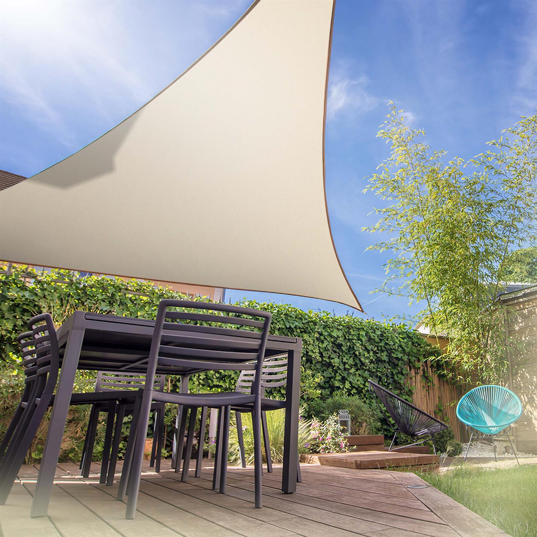 image showing triangle sail shade beige as-04369