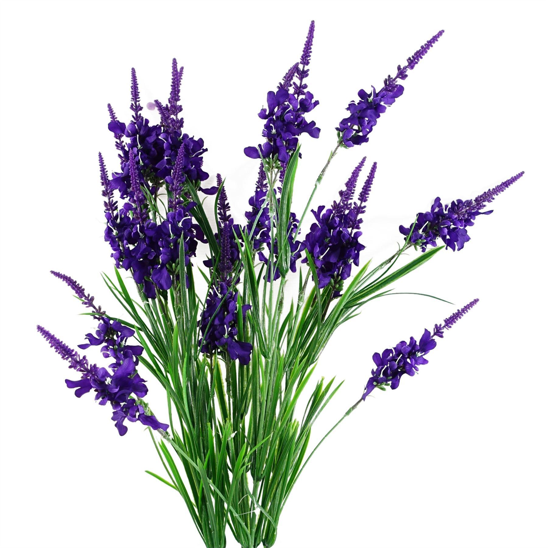 pack of 6 x 80cm purple larkspur artifical view 1
