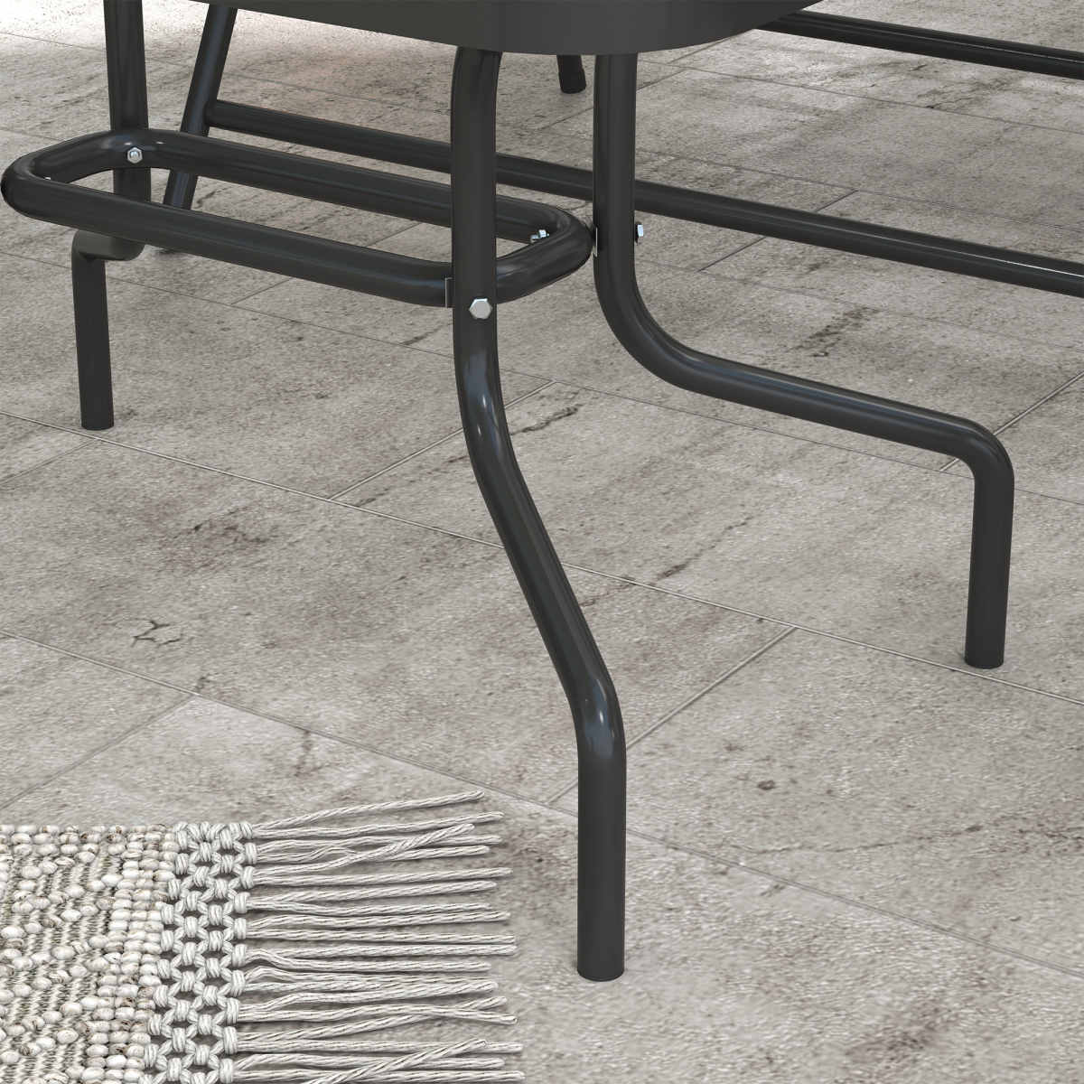 outsunny patio furniture set, garden set with table,