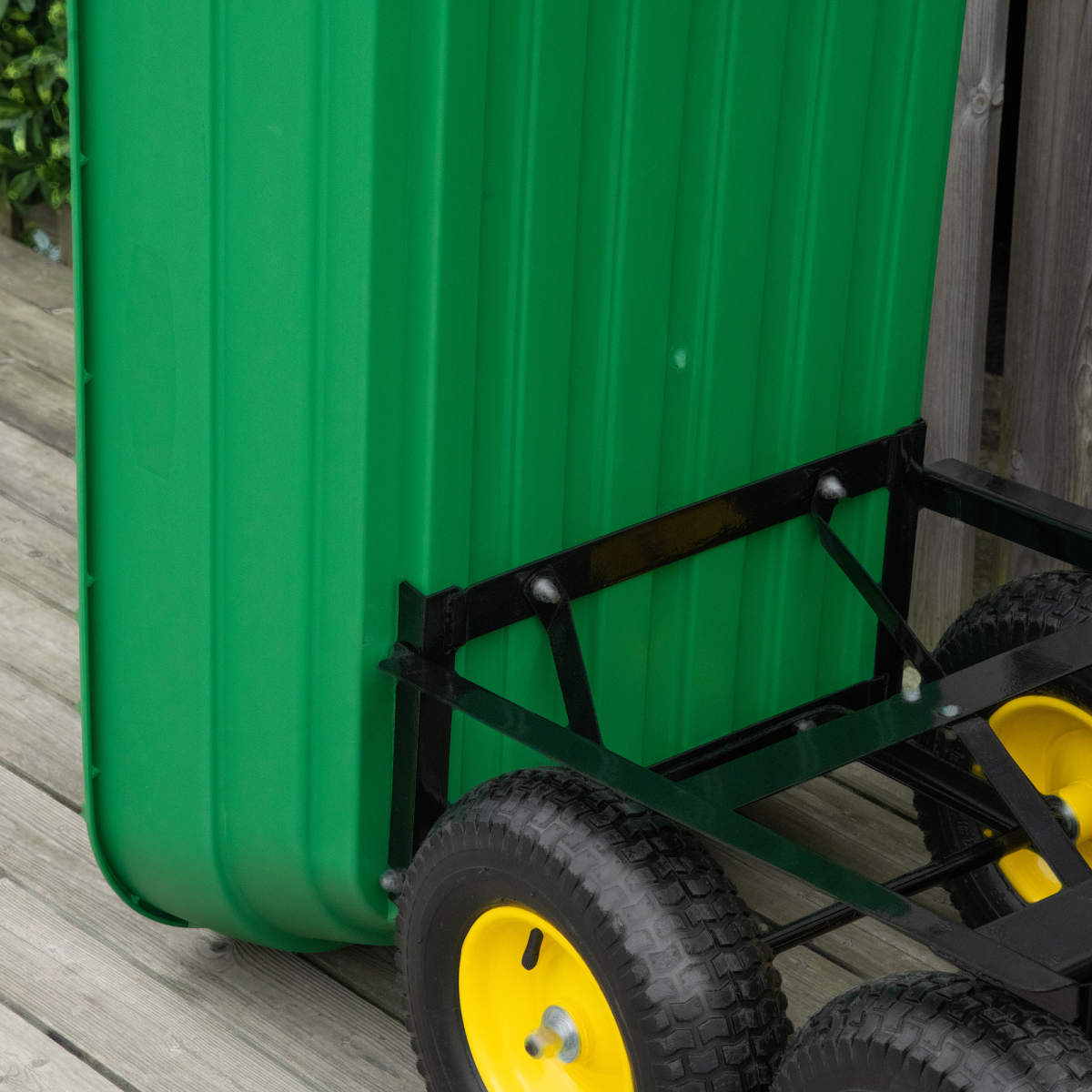 125l garden cart heavy duty 4 wheel trolley view 8