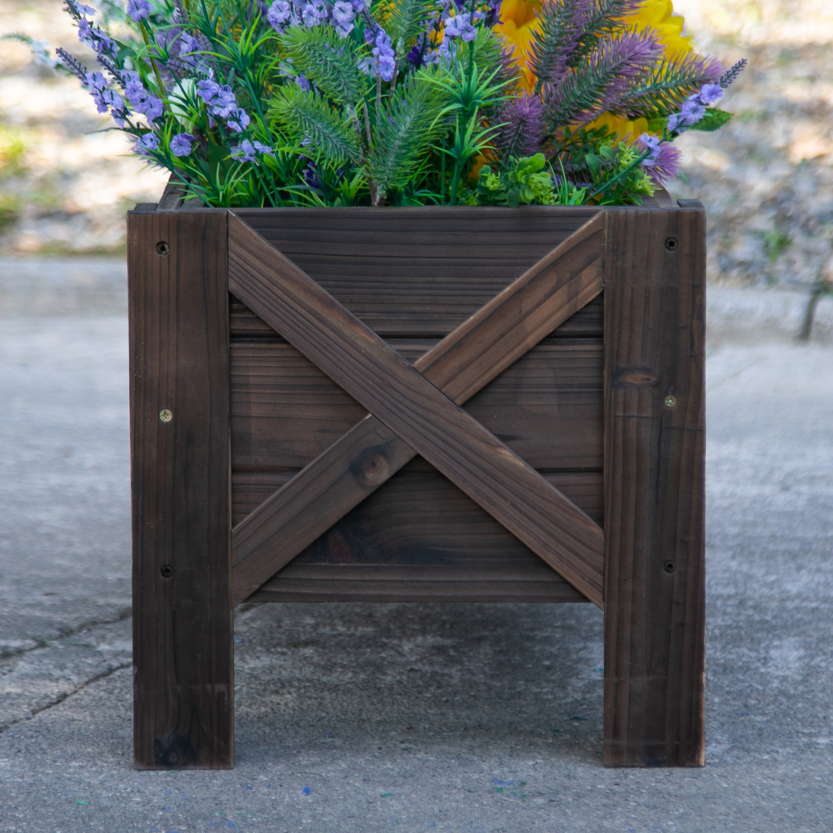 wooden garden raised bed planter grow containers pot view 9
