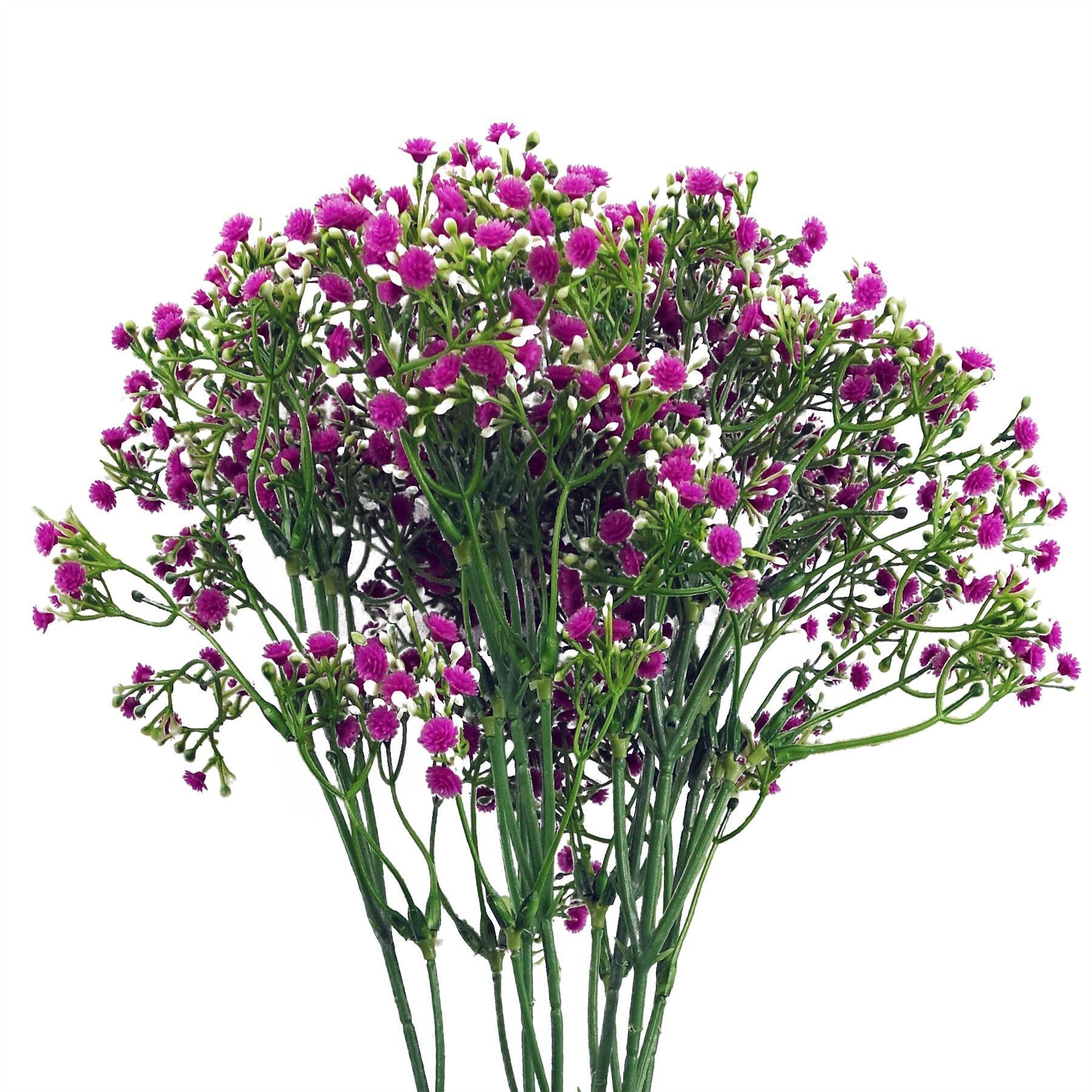 pack of 6 x 55cm gypsophila pink stem view 1