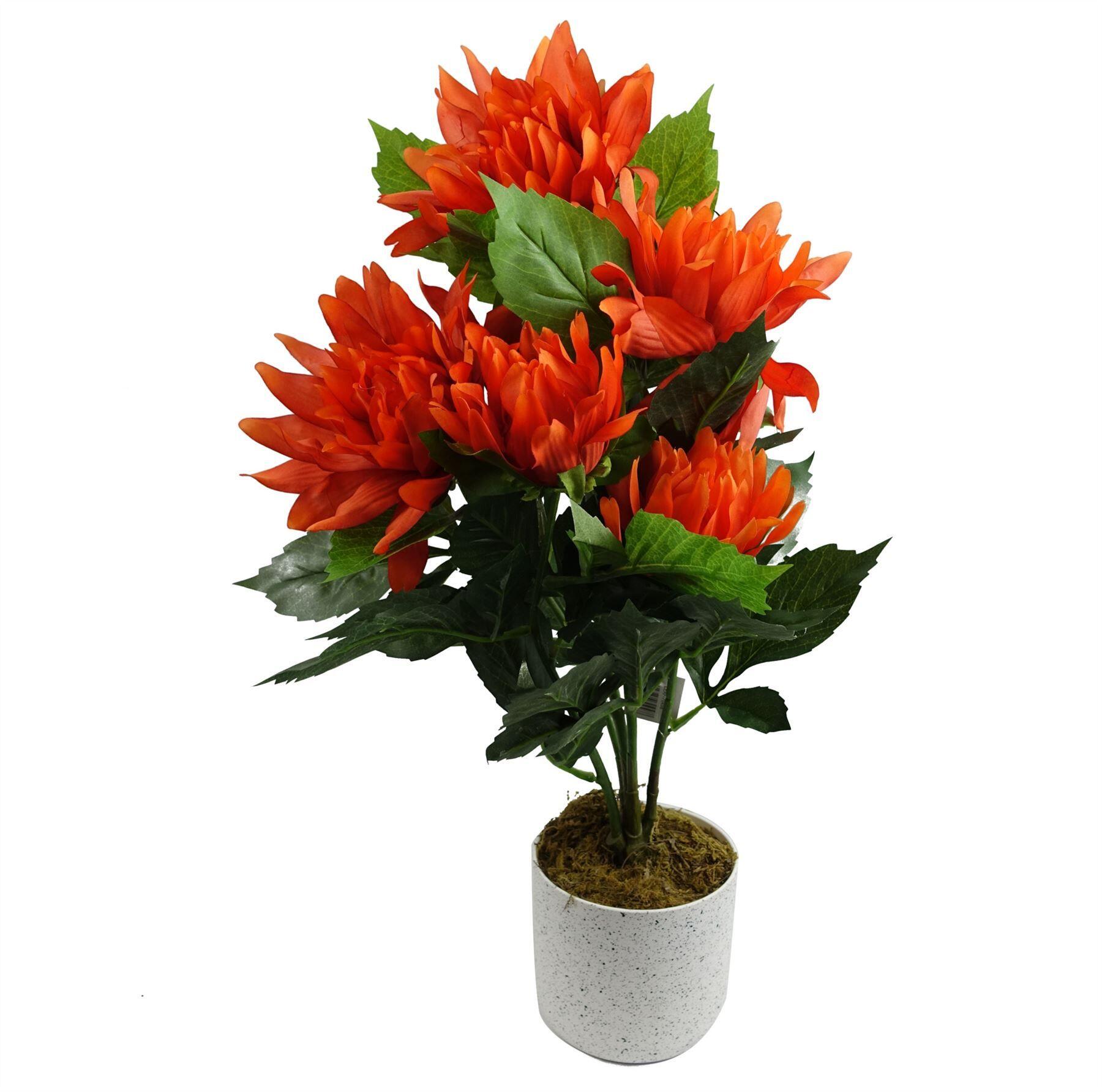 55cm artificial red dahlia pinnata view 1