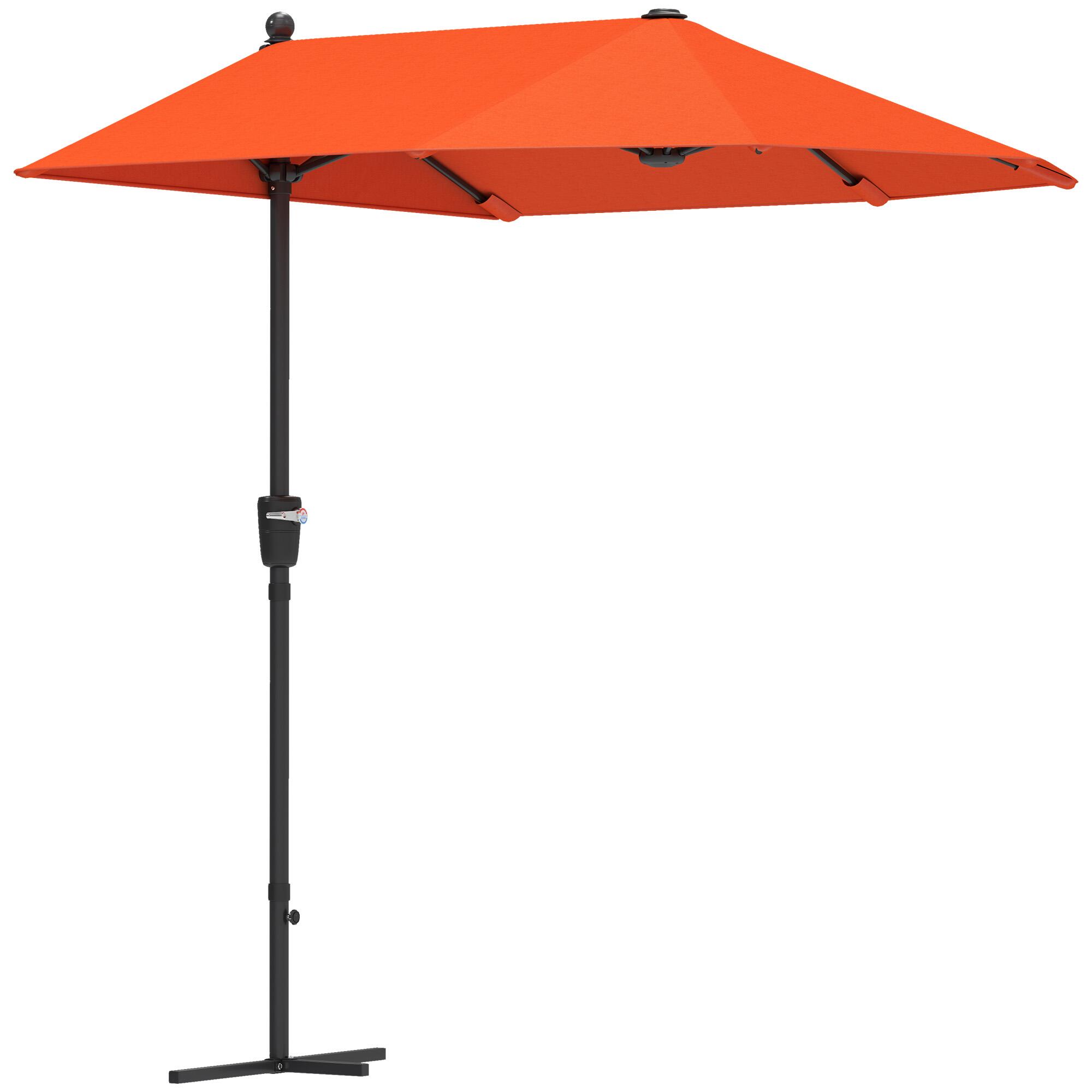 outsunny 2m half garden parasol market umbrella w view 1