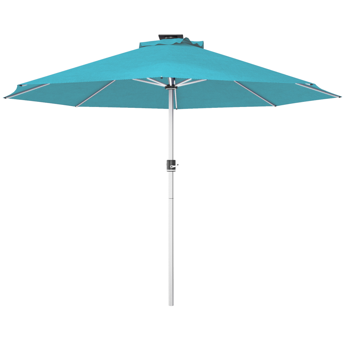 outsunny solar patio garden parasol with lights for view 1