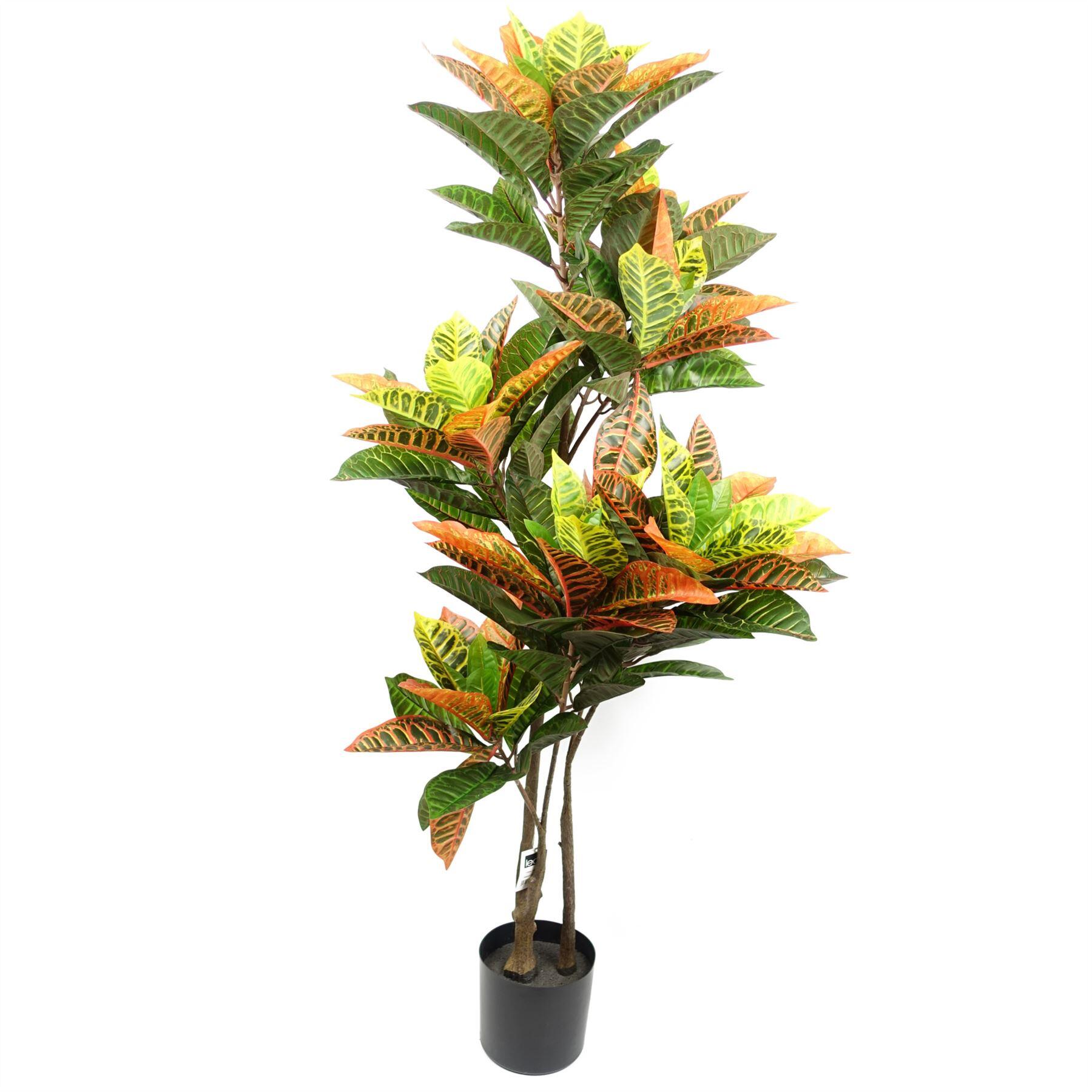 image of 140cm artificial codiaeum tree with 179 leaves