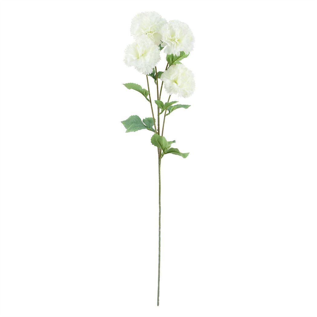 image of pack of 6 x 70cm white artificial carnation stem  24 flowers view 6