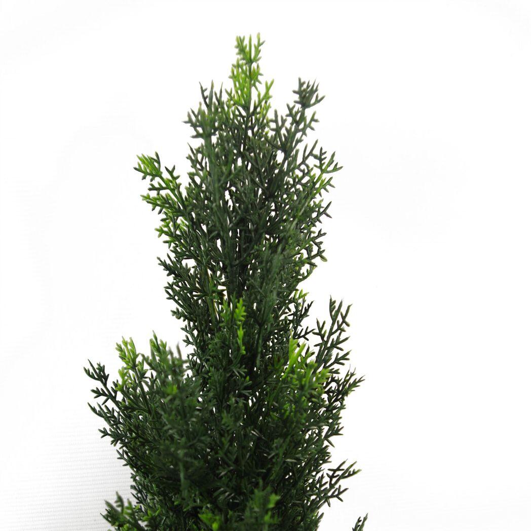 image of 90cm artificial cedar cypress topiary uv resistant view 1