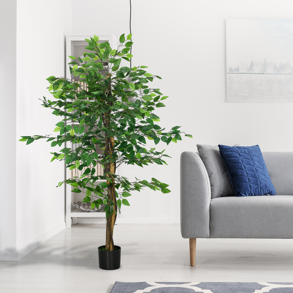 image of 150cm artificial tree ficus for indoor outdoor home decor, fake tree view 5