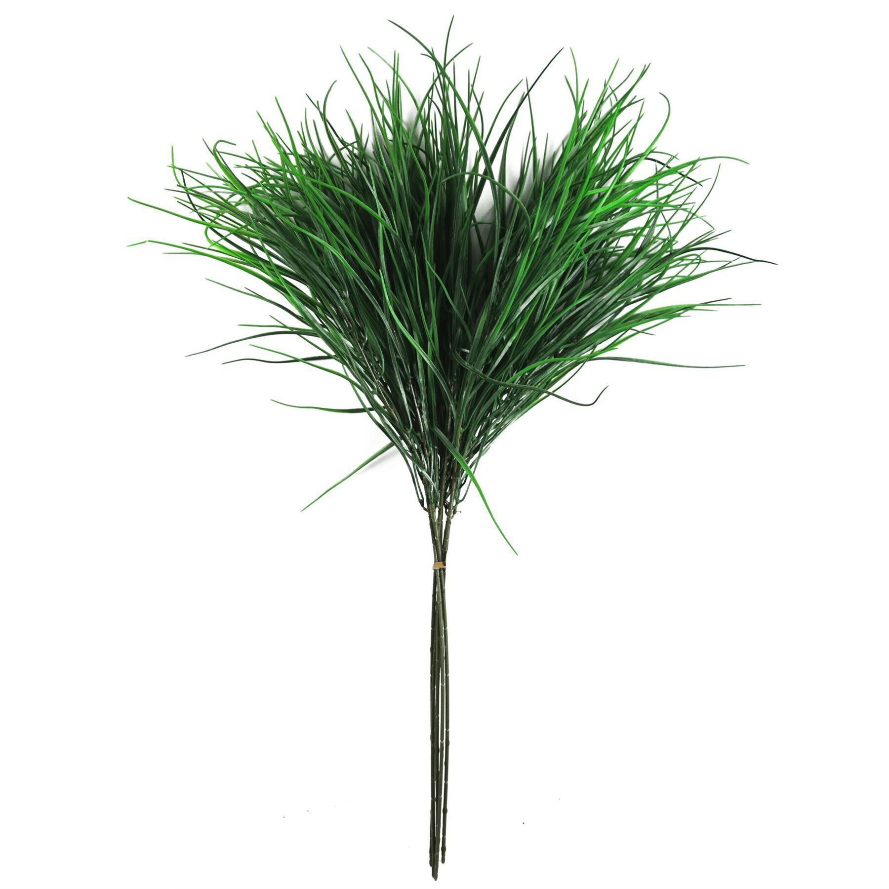 Pack of 6 x 90cm Artificial Grass stems Spray. Large grass foliage with wired stems
