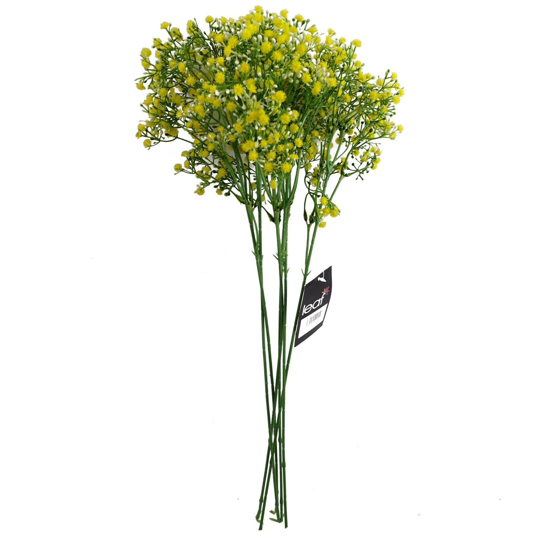 product image showing pack of 6 x 55cm gypsophila yellow stem in use
