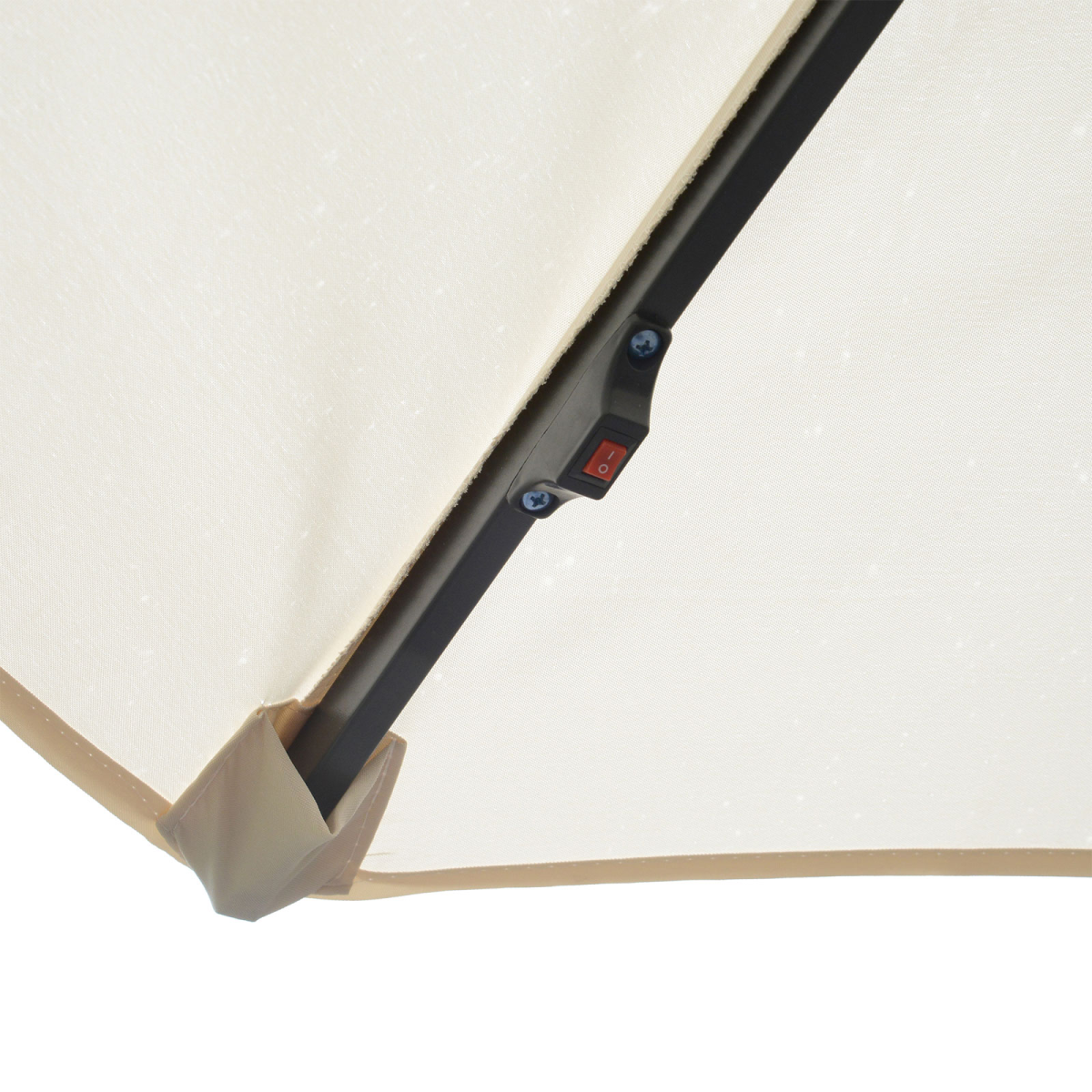Umbrella Parasol with Solar Powered LED stripes