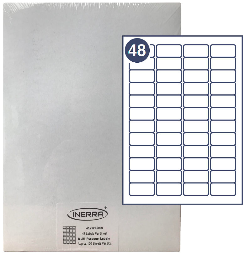 48 per sheet labels