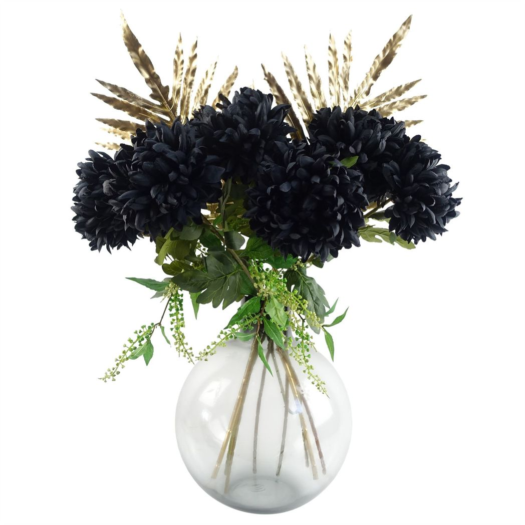 95cm Gold Palm Leaf floral stem