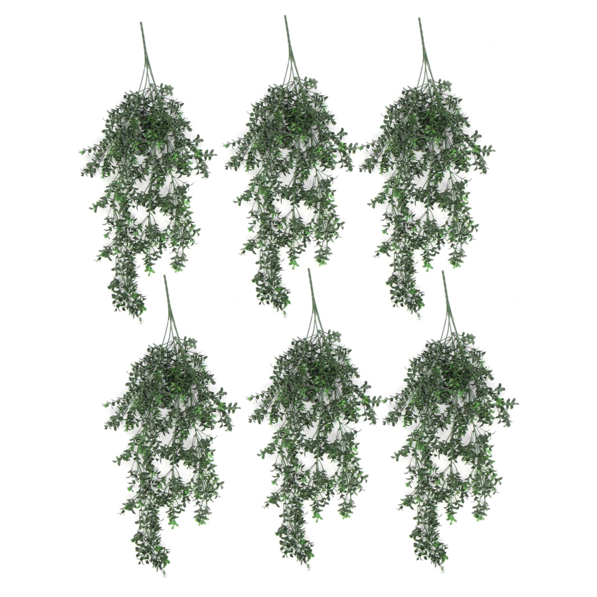 Picture of Pack of 6 x Hanging UV and Fire Resistant Artificial Small Leaf Plant 78cm