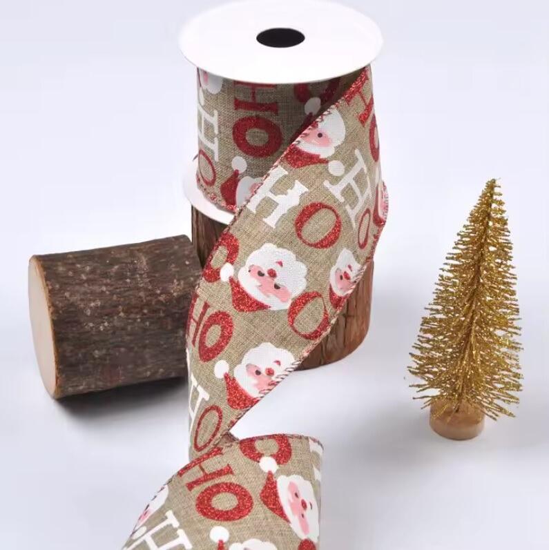 Santa Ho Ho Ho Christmas Ribbon