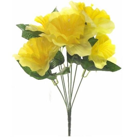 Artificial Flowers 36cm Yellow Daffodil Bush