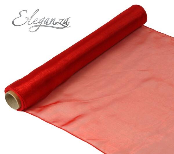 woven edge organza fabric roll red