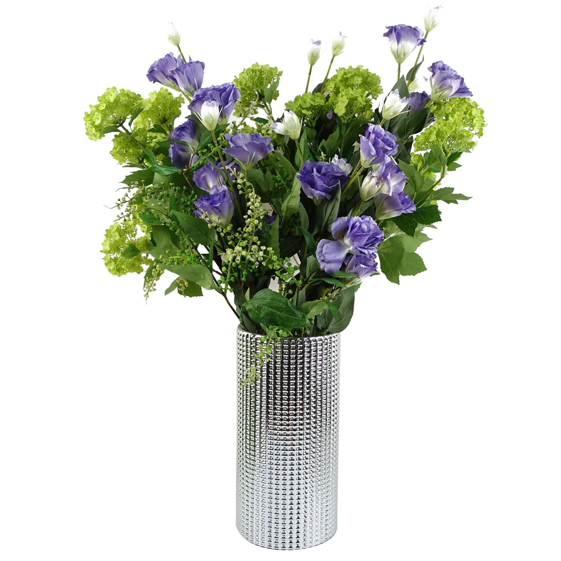 rose wild purple silver 60cm arrangement glass product image