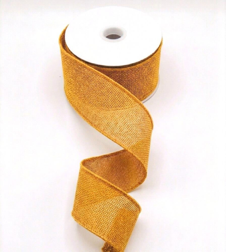 burlap jute ribbon mustard yellow