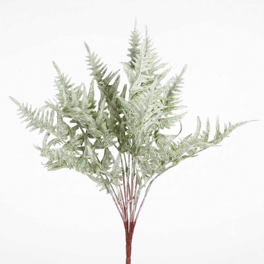 Artificial Foliage Greenery - 48cm Frosted Fern Bush