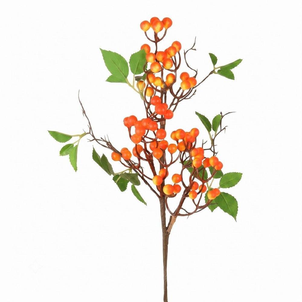 Artificial Berry Stem Burnt Orange 61cm Faux Berry Spray