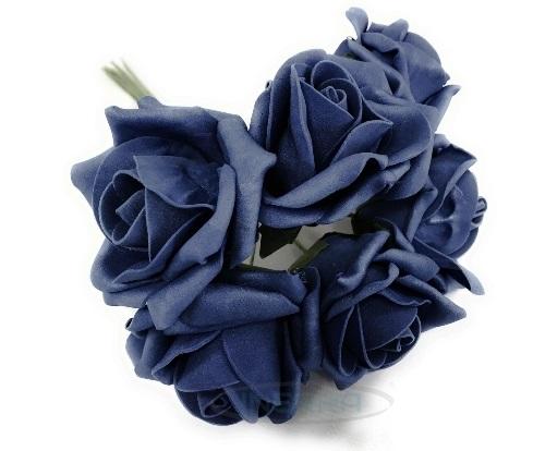 navy blue colourfast foam roses