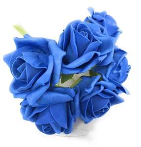 royal blue colourfast foam roses