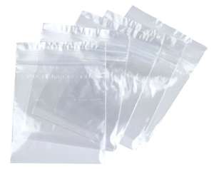 2.25" x 3" inch Write on Panel Clear Grip Seal Resealable Polythene Bags 