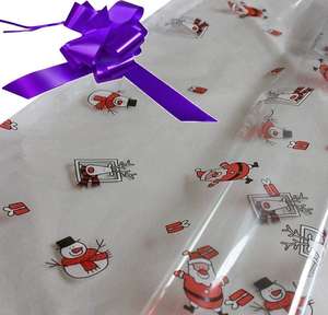 purple hamper wrapping kit cellophane wrap santa