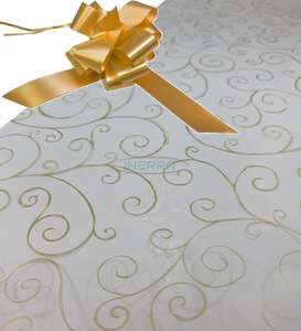 gold  hamper wrap kit cellophane bow wrapping gold scroll