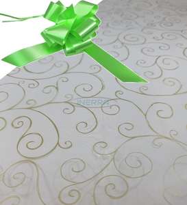lime green  hamper wrap kit cellophane bow wrapping gold scroll