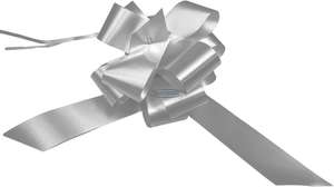 silver  wedding bows gift hamper