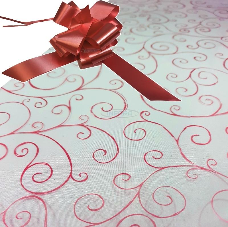 burgundy cellophane hamper wrap kit wrapping red scroll