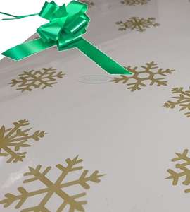 emerald christmas cellophane wrap for hampers snowflakes bow