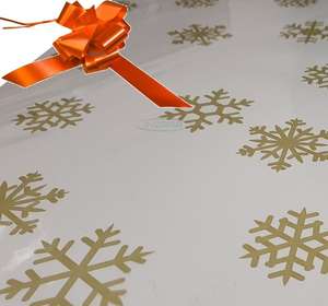 orange christmas cellophane wrap for hampers snowflakes bow