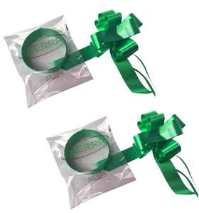 emerald green wedding car ribbon bow