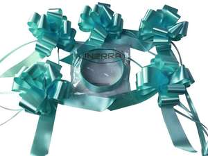 turquoise wedding car ribbon bows kit decoration