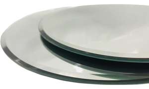 silver mirror plate circle wedding table centrepiece glass
