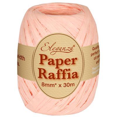 eleganza florist craft paper raffia cord string 8mm 30m gift wrap wrapping peach