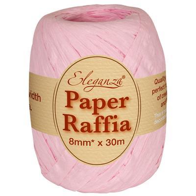 eleganza florist craft paper raffia cord string 8mm 30m gift wrap wrapping pink
