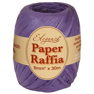 eleganza florist craft paper raffia cord string 8mm 30m gift wrap wrapping purple