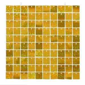 backdrop sequin wall panel baby shower party fuchsia gold holographic