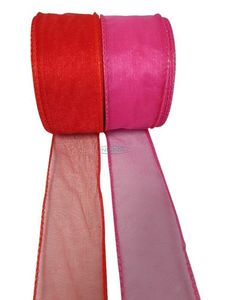 red and cerise pink ribbon